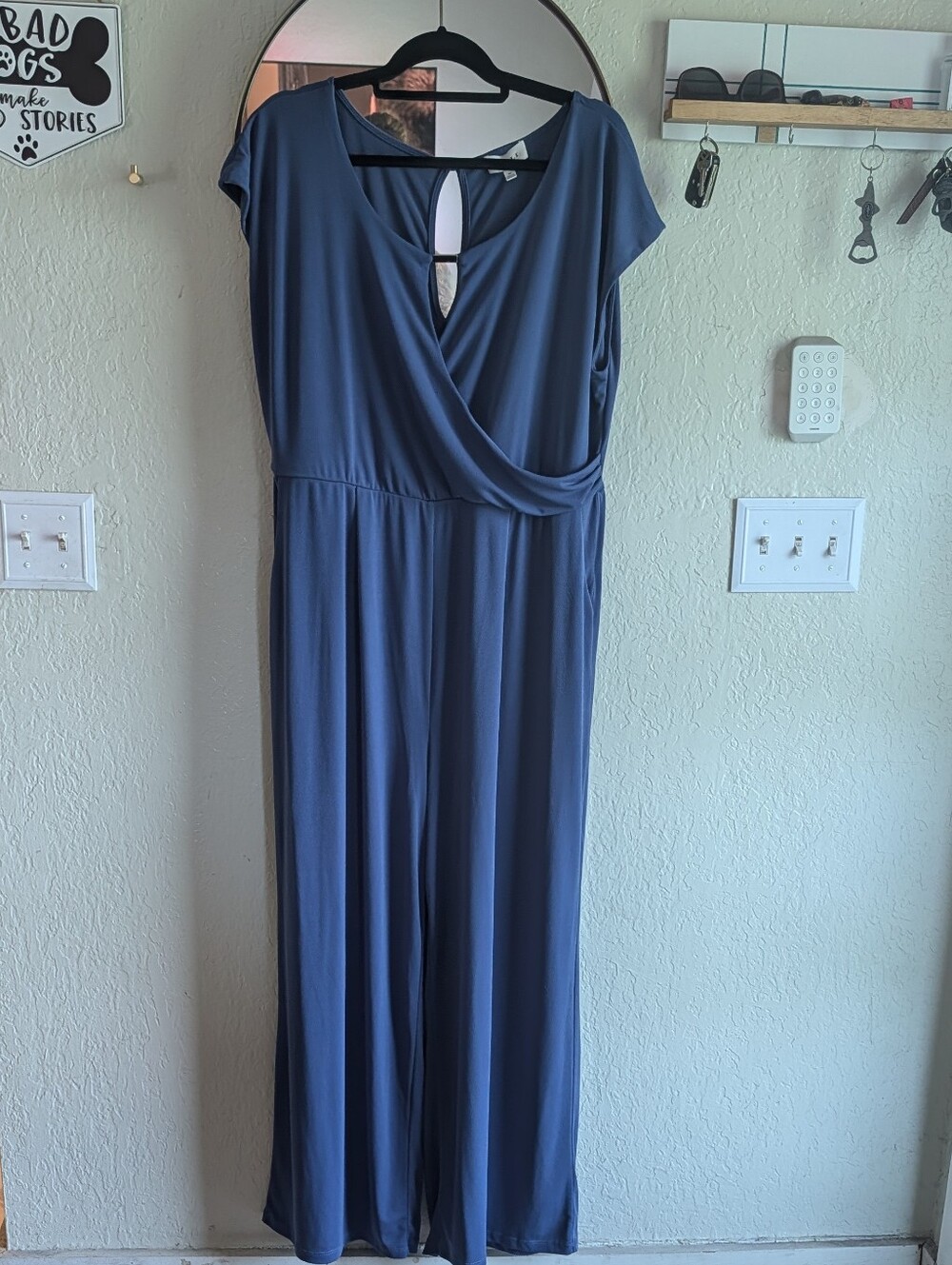 Gilli Blue Jumpsuit With Keyhole Detail